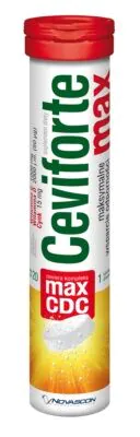 Ceviforte Max, maisto papildas su vitaminu C, D3 ir cinku, šnypščiosios tabletės