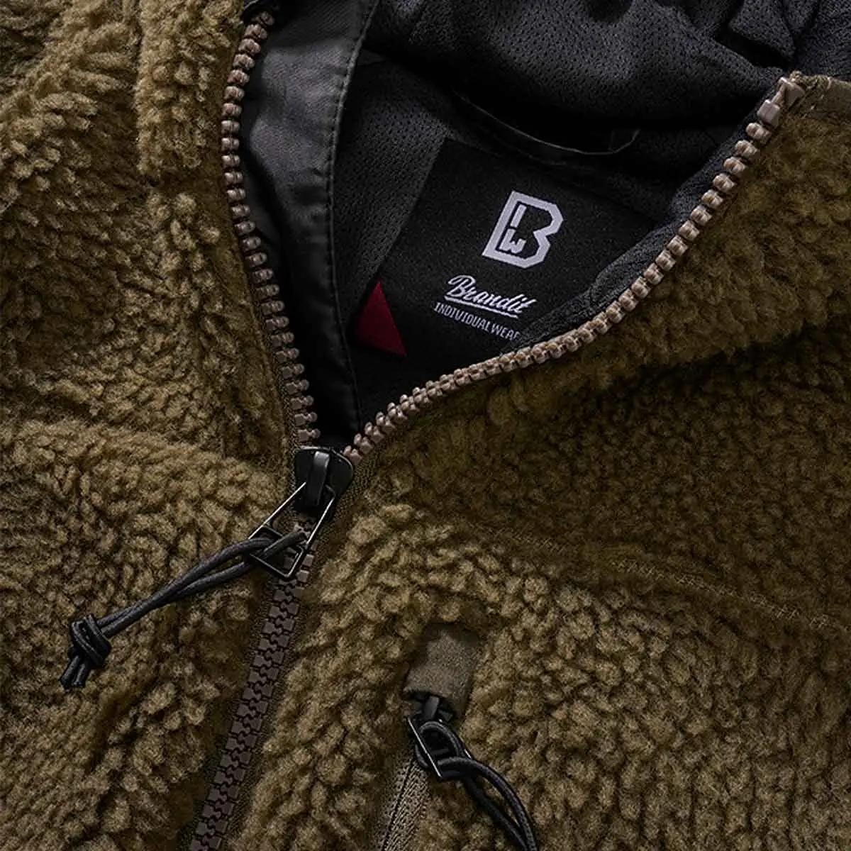 Ladies Teddyfleece Jacke oliv