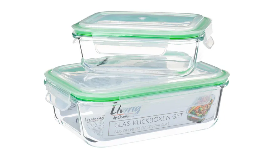 CleanPac Glas-Klickboxen-Set 2-tlg.