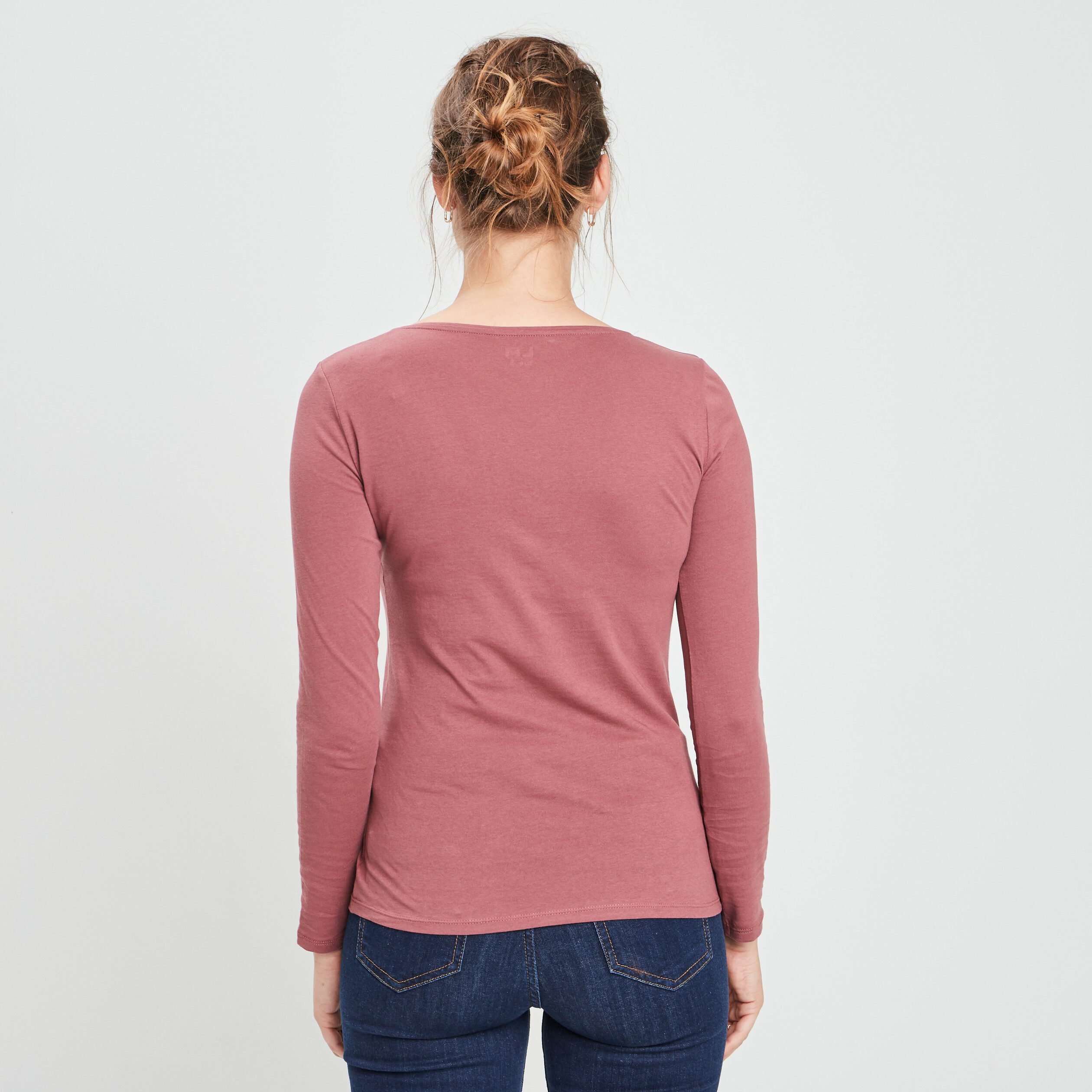 T-shirt manches longues rose cerise femme | La Halle