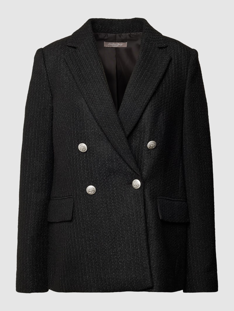 Blazer mit Pattentaschen in schwarz