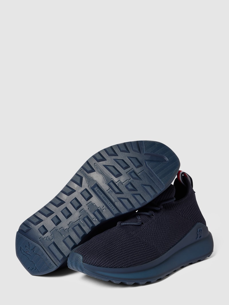 Sneaker mit Schnürverschluss in marineblau