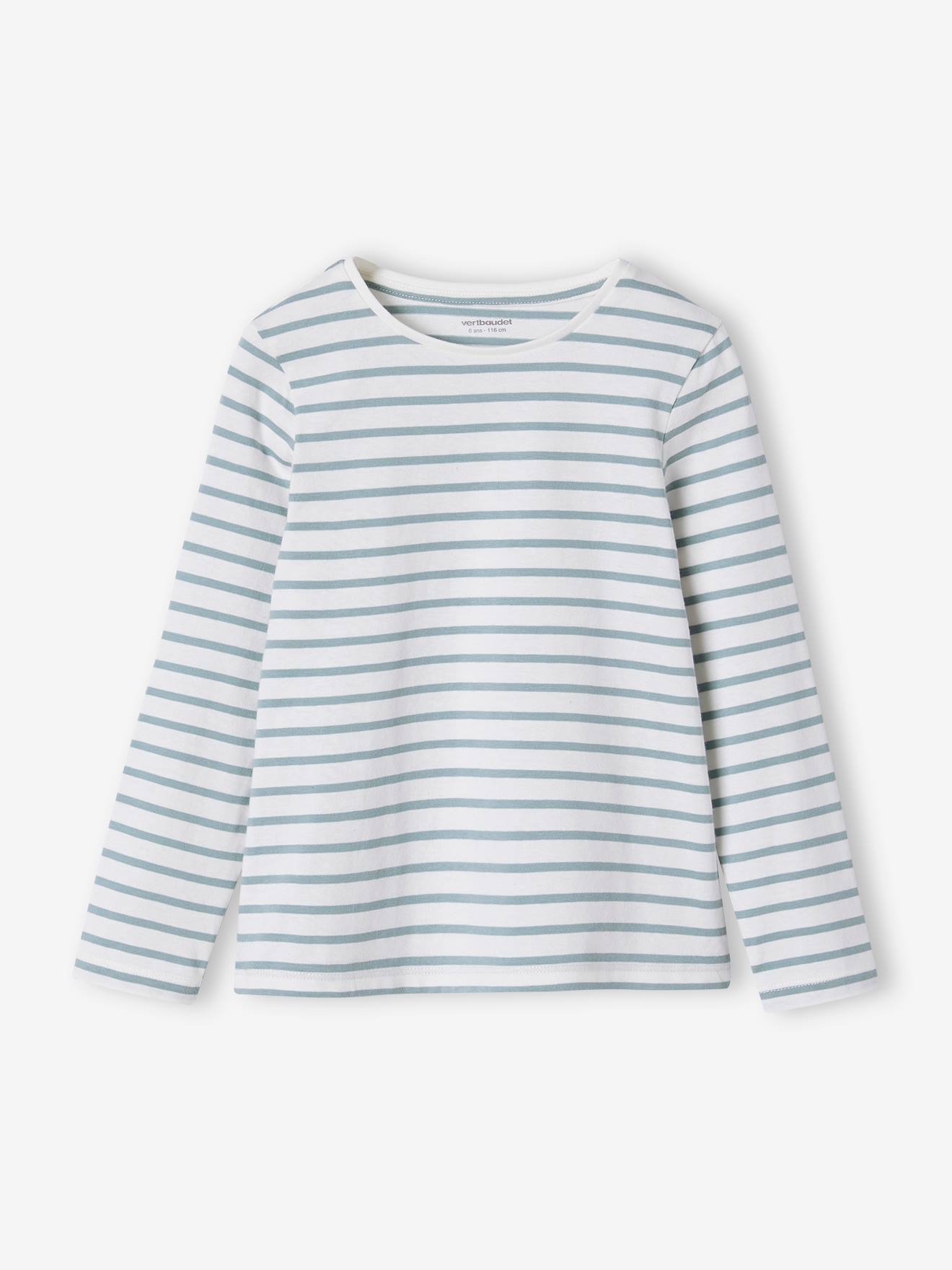 Vertbaudet 3er-Pack Mädchen Shirts BASIC Oeko-Tex - graublau