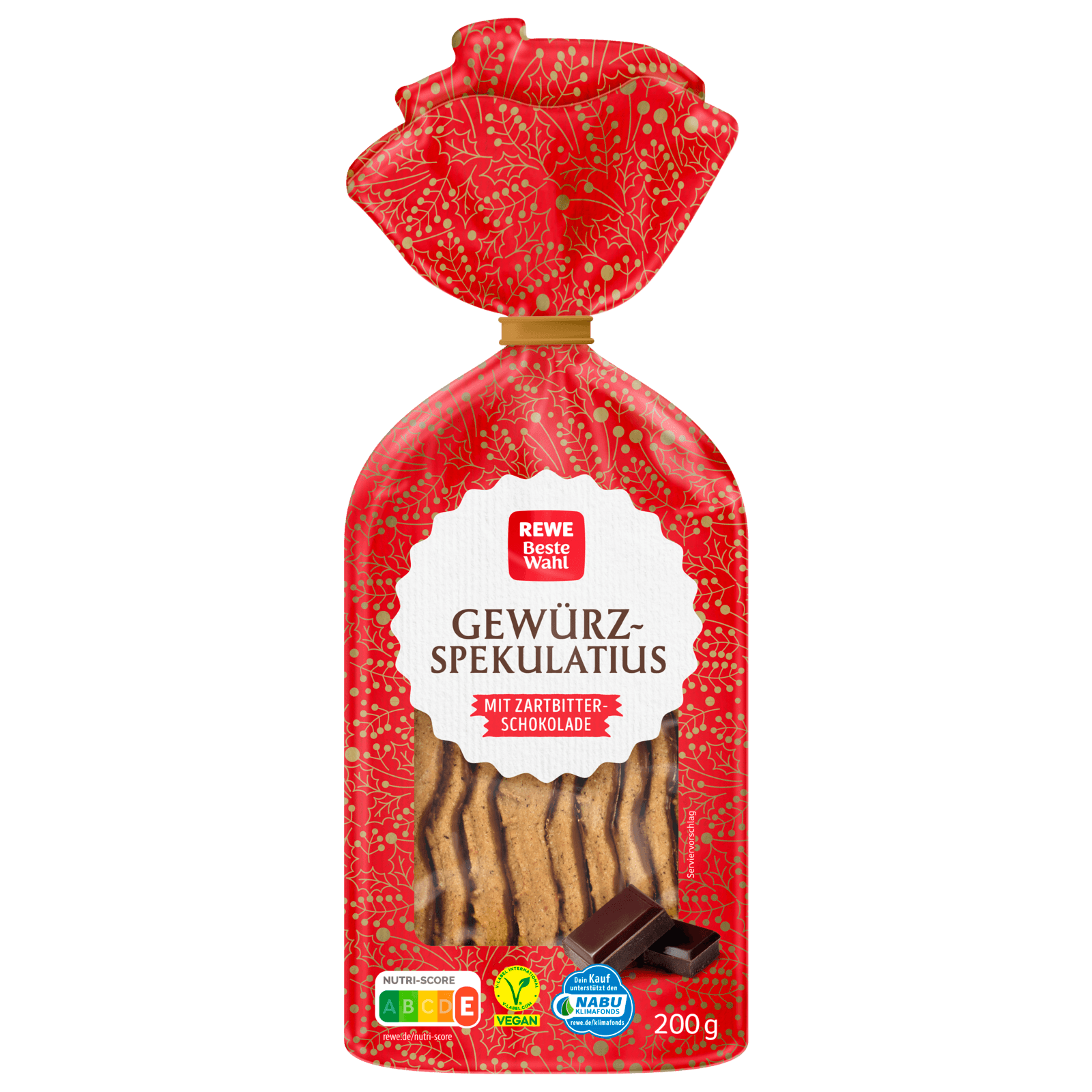 Rewe Beste Wahl Gewürz-Spekulatius mit Zartbitterschokolade 200g