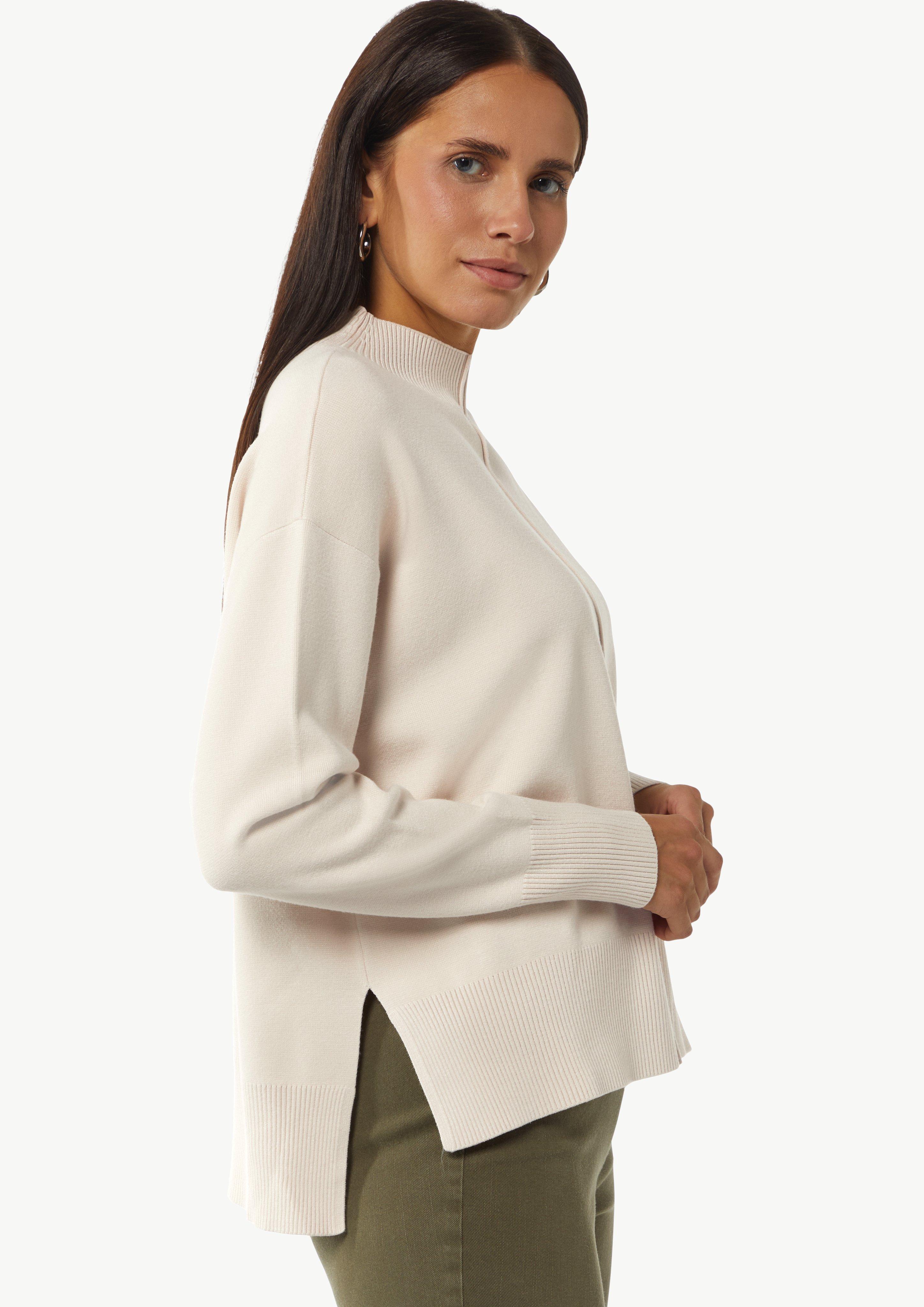 Strickpullover im Boxy-Schnitt - helles beige