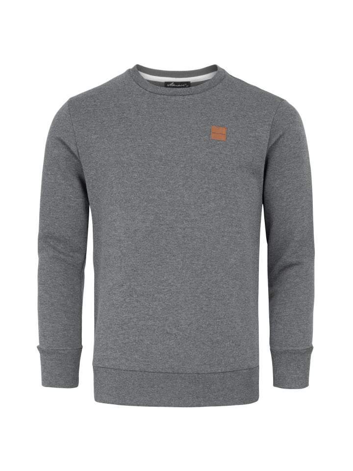Amaci&Sons Sweatshirt mit Rundhalsausschnitt JACKSONVILLE in Dunkelgrau günstig kaufen