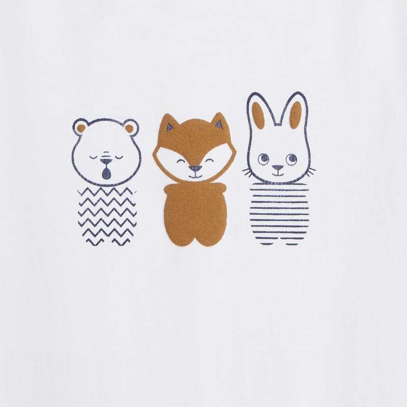 Body petit col renard (lot de 3) marron naissance