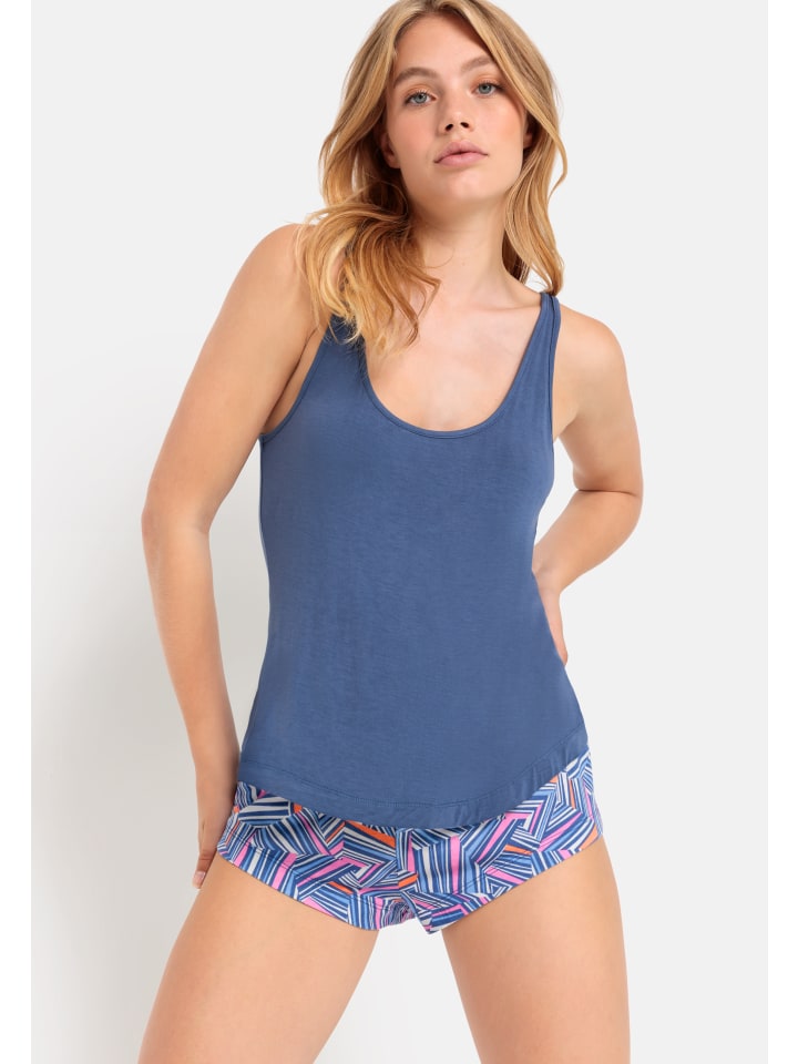 LSCN BY LASCANA Shorty in blau, rosa-gemustert günstig kaufen
