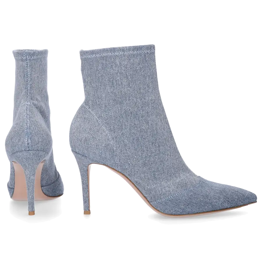 Gianvito Rossi - Klassische Stiefeletten ELITE 85 Textil - blau