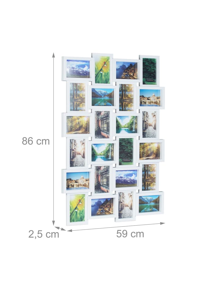 relaxdays Bilderrahmen in Weiß - (B)86 x (H)59 x (T)2,5 cm günstig kaufen onesize
