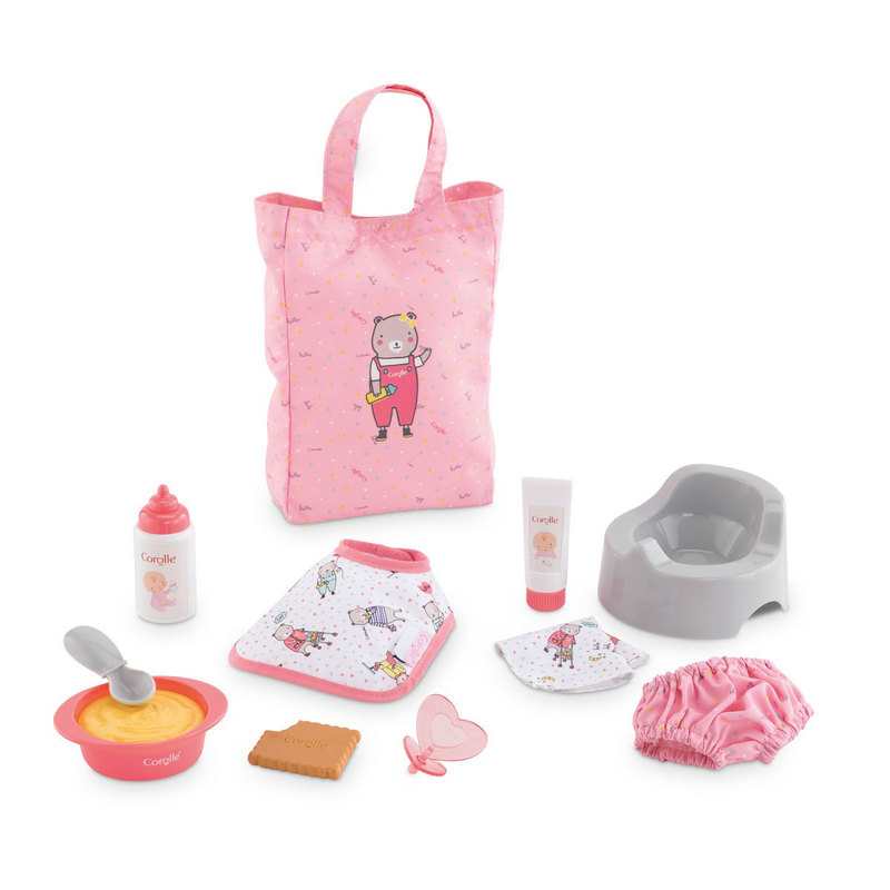 Grand coffret repas et change pour poupon de 30 cm Corolle