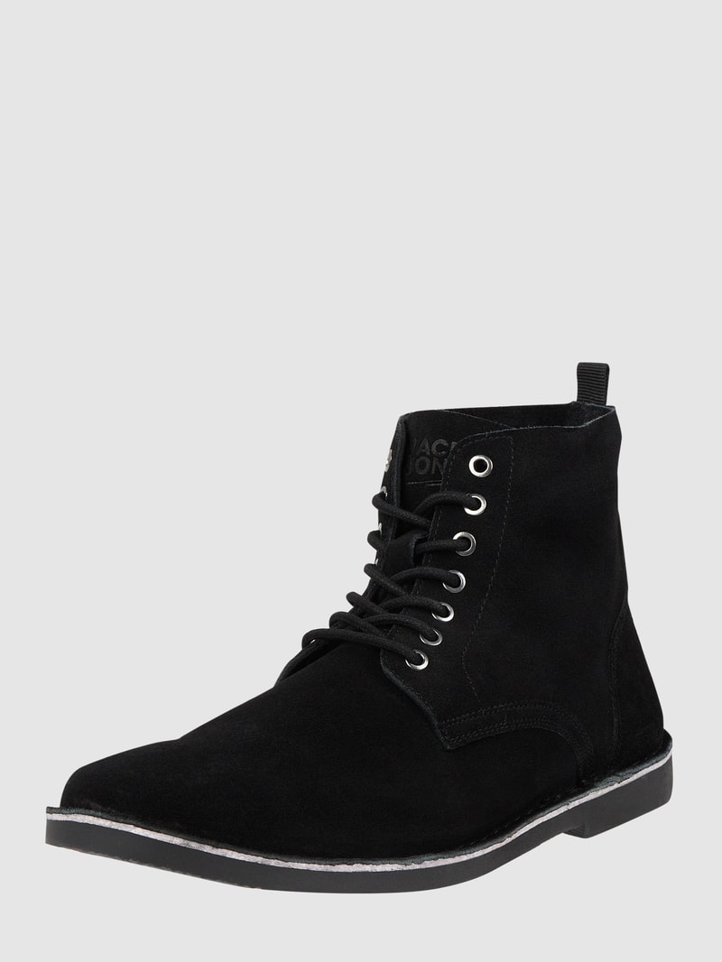 Boots aus Veloursleder Modell 'Bruce' in schwarz