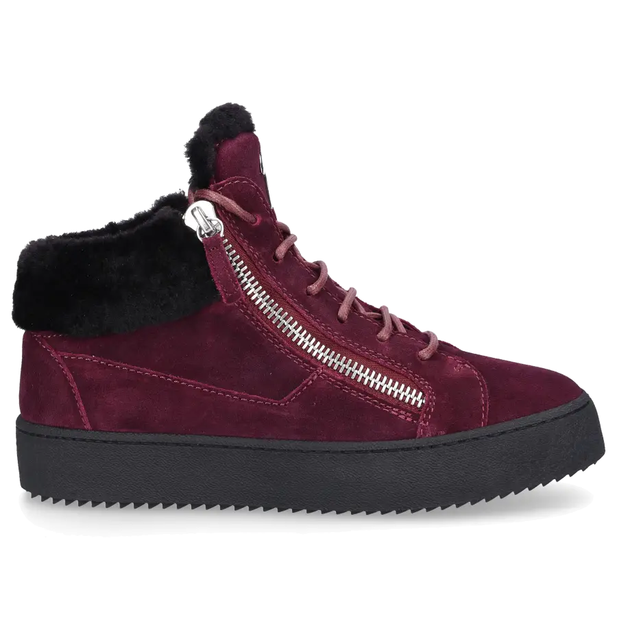 Giuseppe Zanotti - Sneaker high KRISS Veloursleder - rot