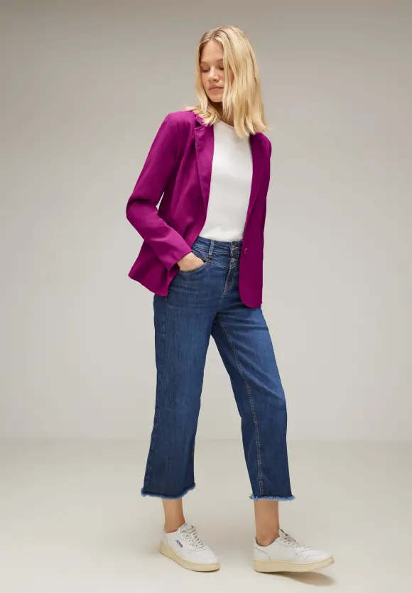 Street One Twill Blazer in Unifarbe