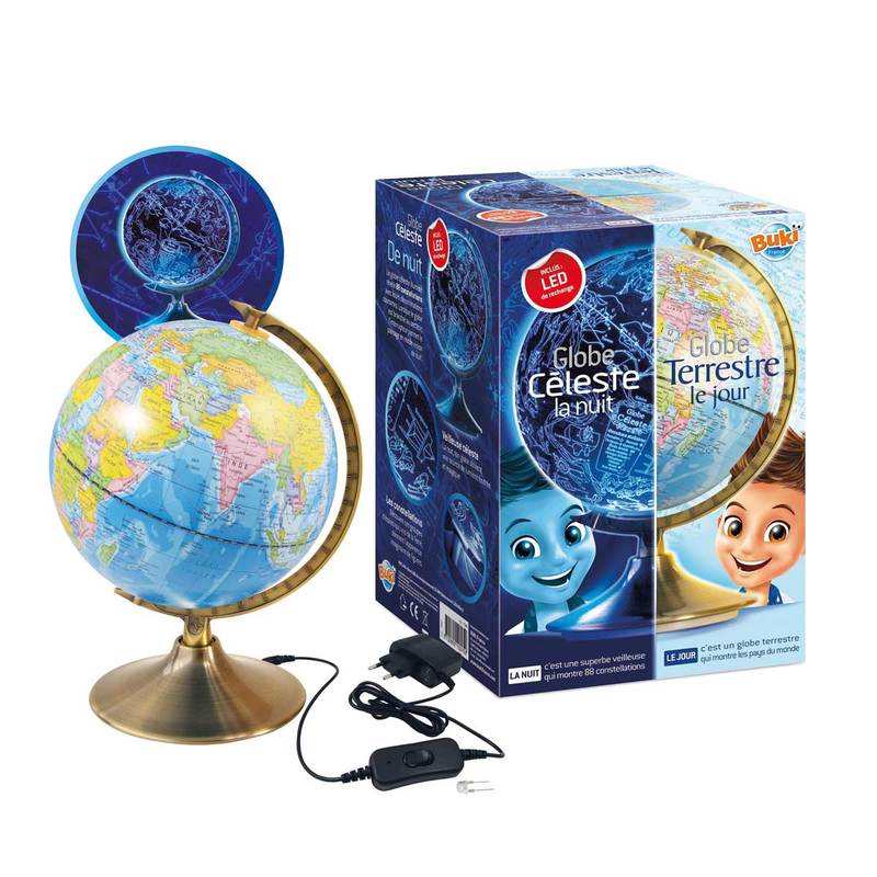 Globe terrestre jour / céleste nuit