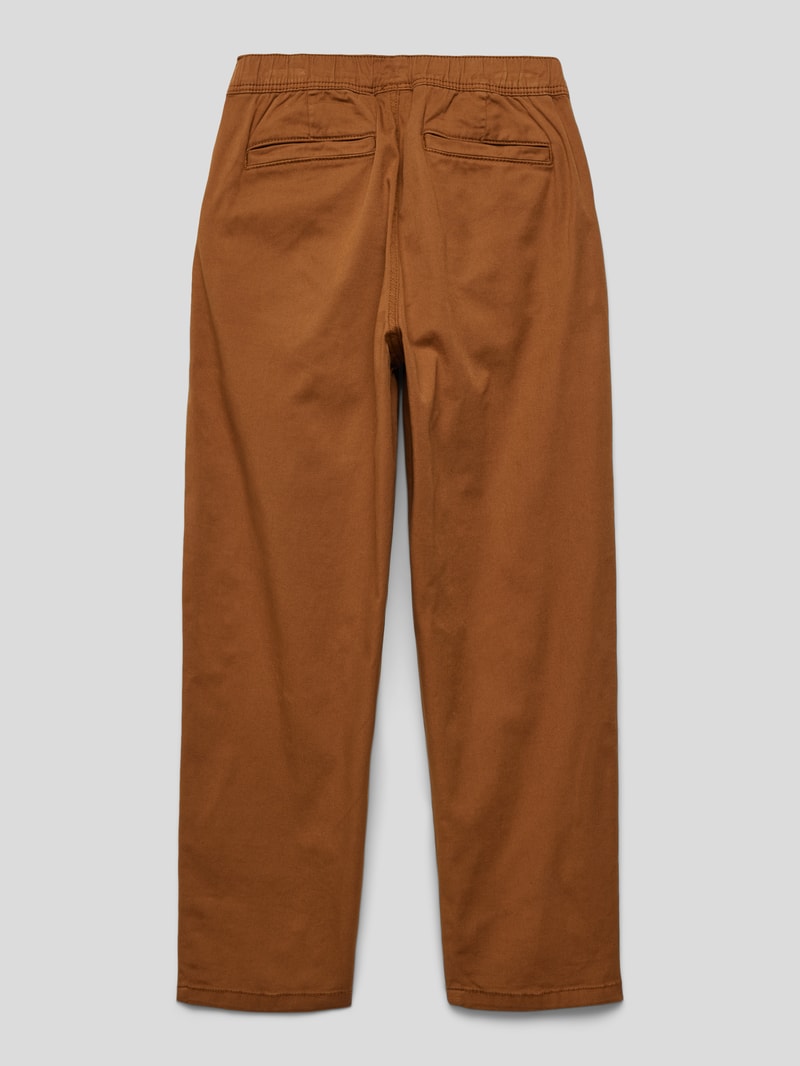 Stoffhose mit elastischem Bund in camel