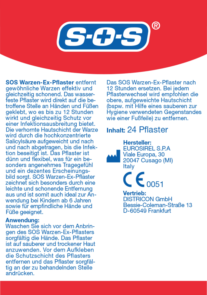 Warzen Entferner Pflaster, Warzen-Ex, 24 St