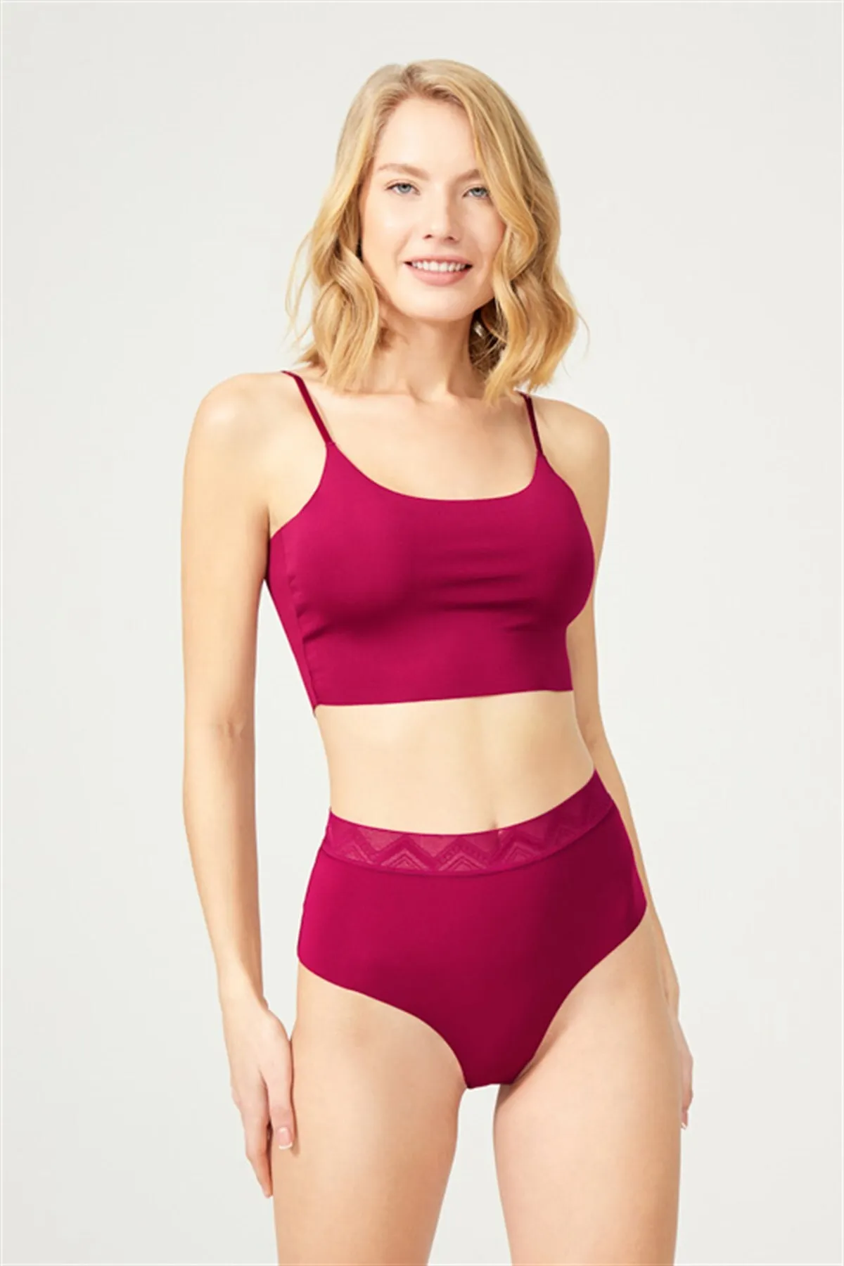 Cottonhill  Basic-Tangas mit hoher Taille und lasergeschnittenem Tanga im 7er-Pack – 2