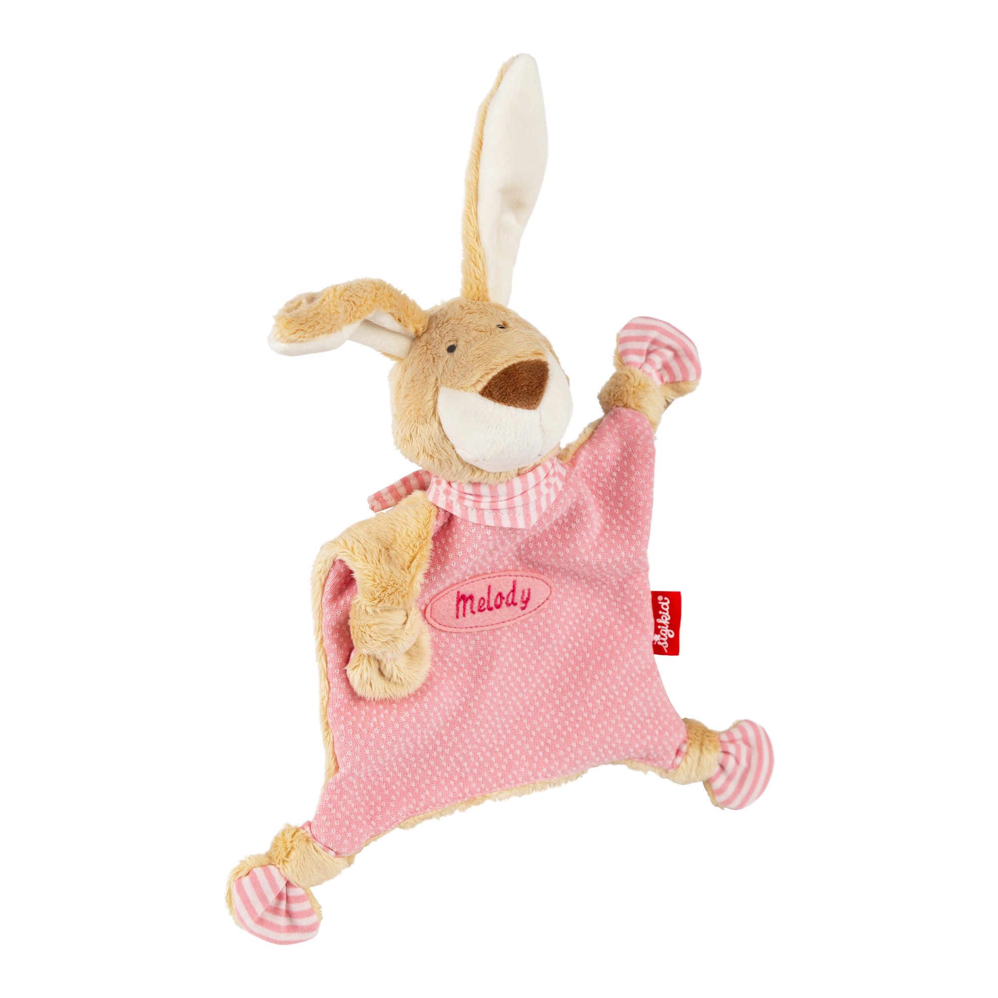 Namensschnuffeltuch Hase rosa