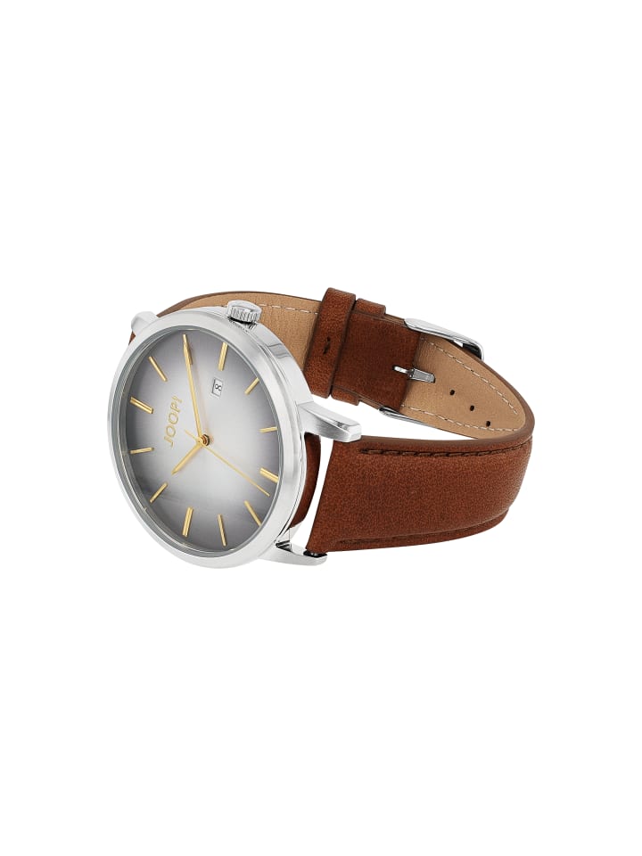 JOOP! Herrenarmbanduhr Edelstahl Lederarmband 42 mm günstig kaufen onesize