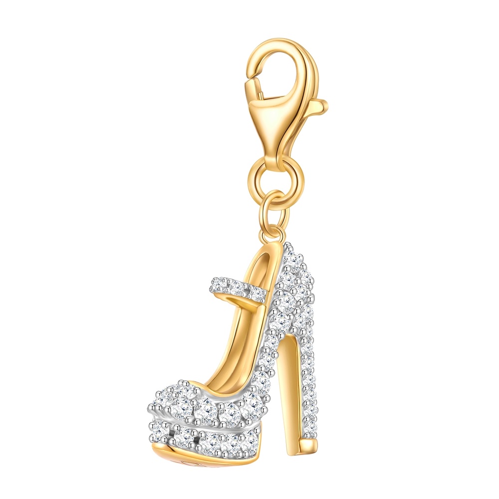 Glanzstücke München Breloque fantaisie talons hauts Argent sterling Oxyde de zirconium (CZ) en Or jau porte-bijoux