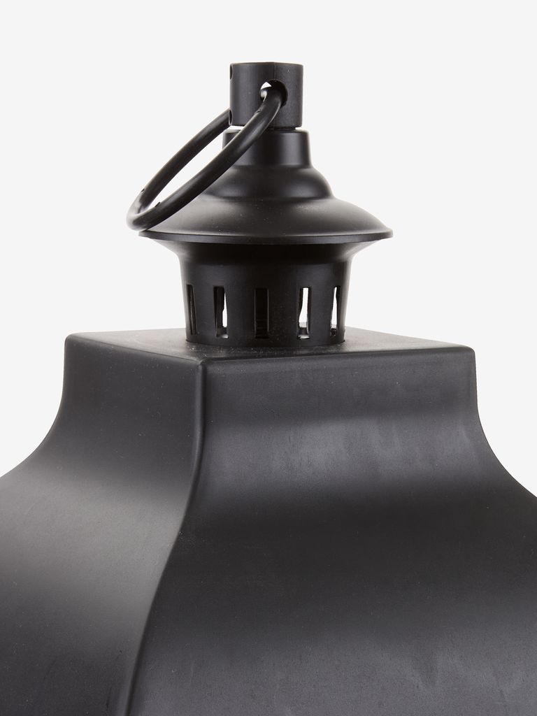ANKA Laterne B24xL24xH70cm mit LED schwarz