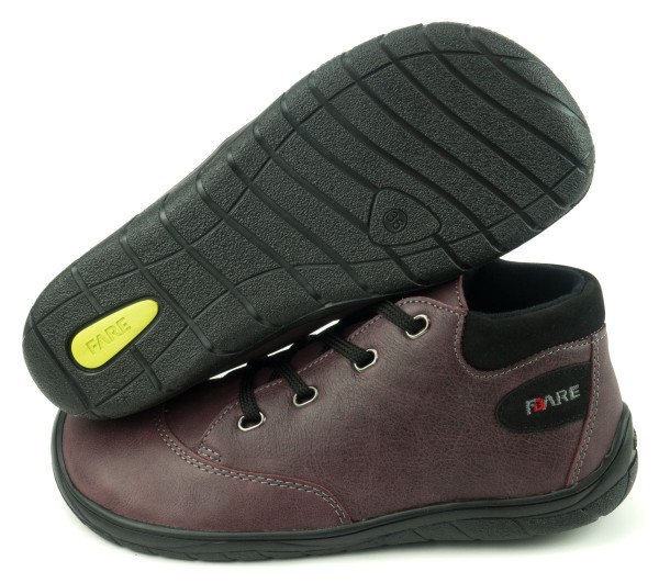 Fare Bare |vA ~ MidCut Schnürer Leder ~ Aubergine