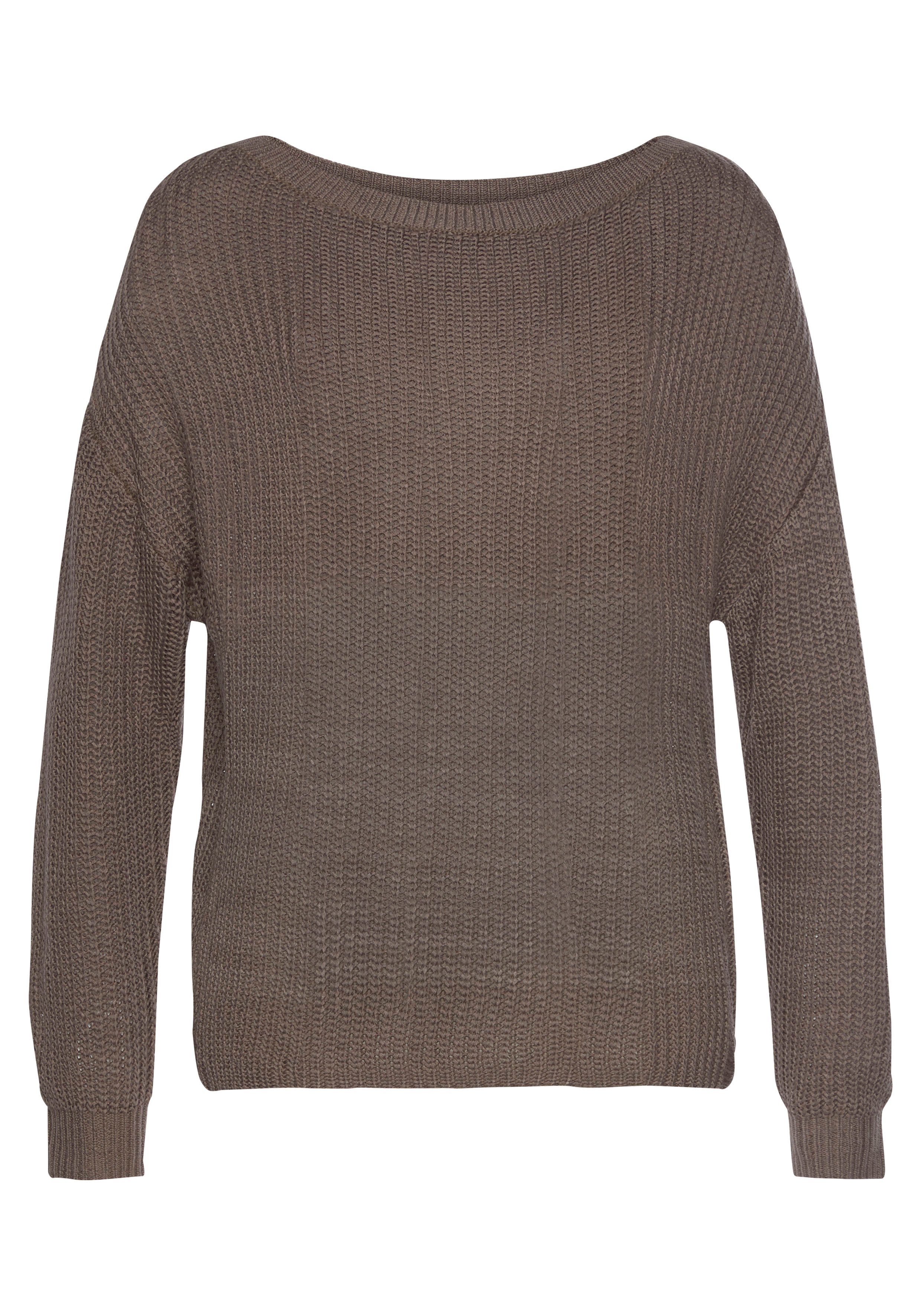 LASCANA Strickpullover mit überschnittenen Schultern