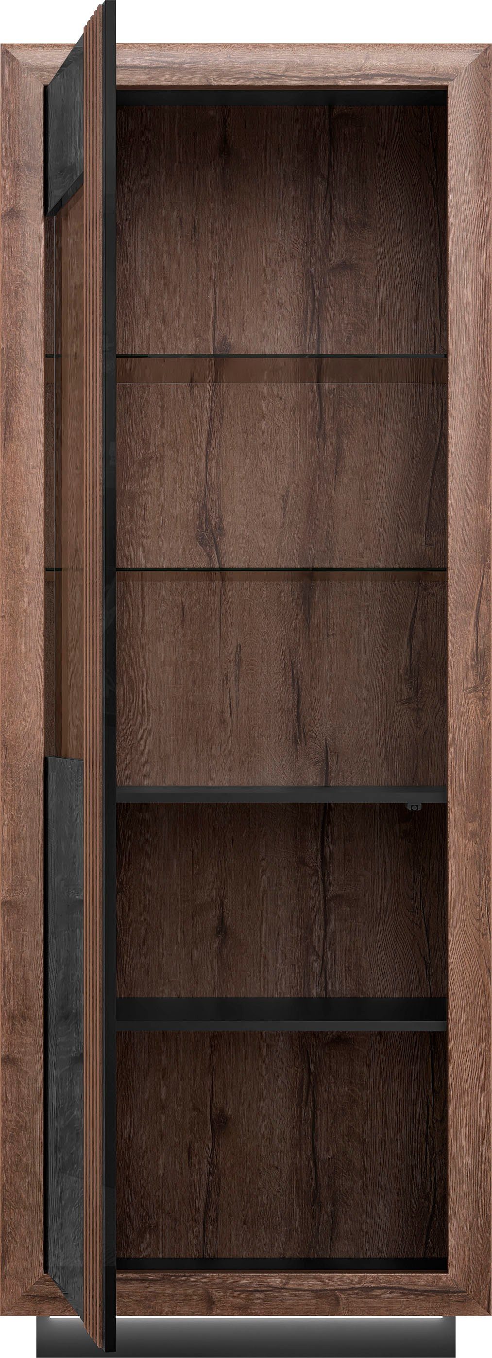 FORTE Highboard Savona, Höhe 197 cm, inkl. Lichtleiste im Sockel