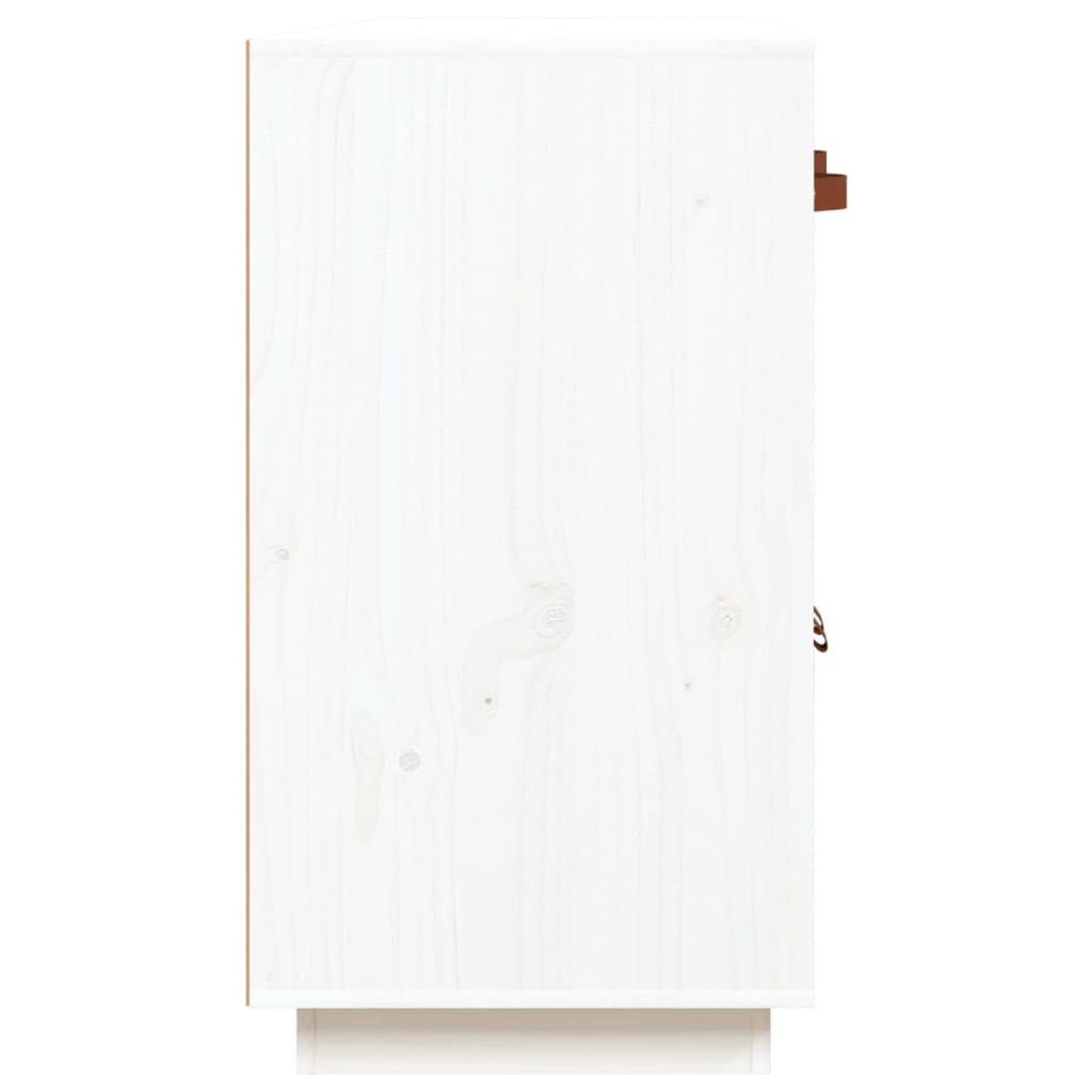vidaXL Anrichte Sideboard Weiß 98,5x40x75 cm Massivholz Kiefer