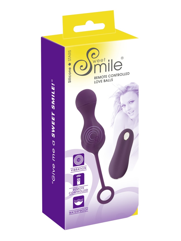 Sweet Smile Vibrokugeln Remote Controlled Love Balls in lila günstig kaufen 17 cm