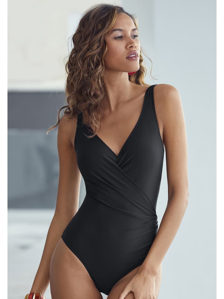 LASCANA Badeanzug in schwarz günstig kaufen