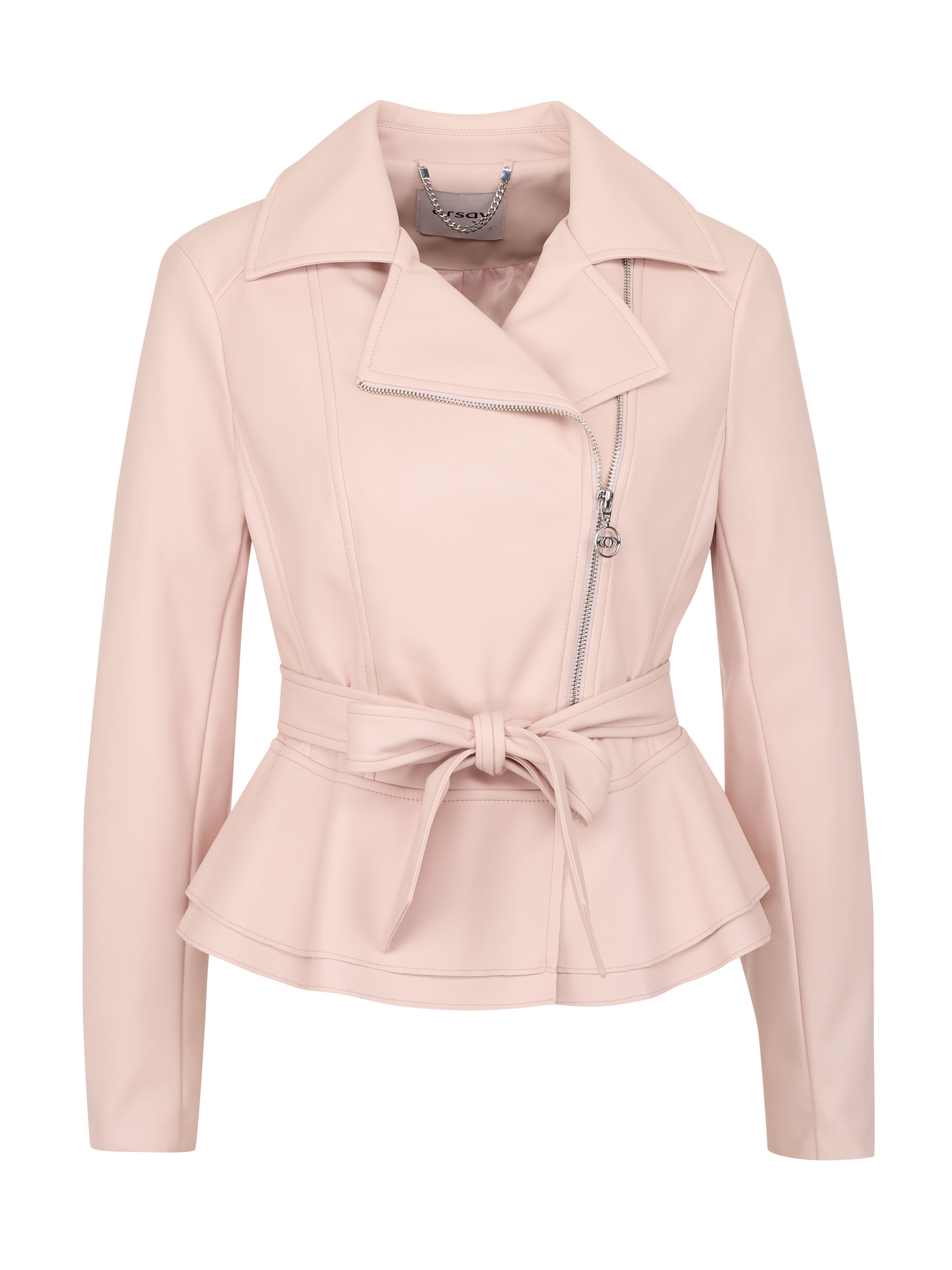 Hellrosa Damen-Kunstlederjacke ORSAY