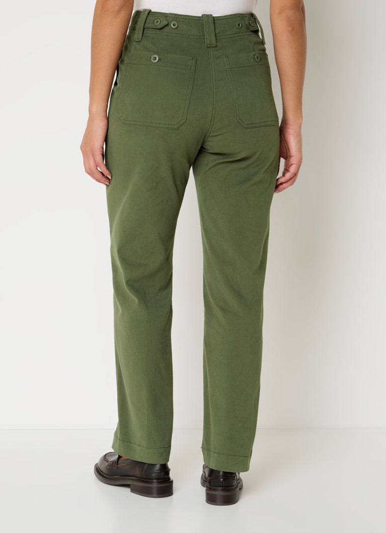 MaxMara Ottobre high waist straight fit chino with side pockets