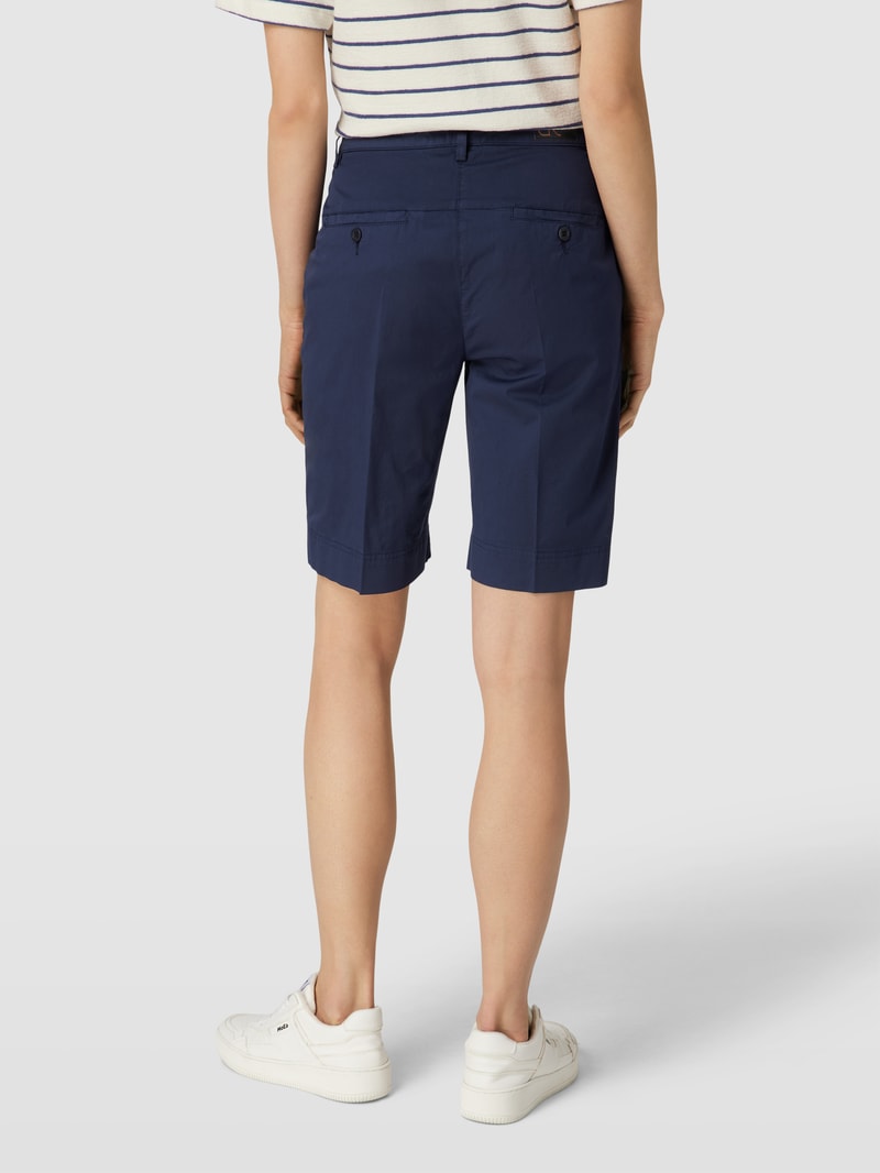 Chino-Shorts mit Bügelfalten Modell 'Marilyn' in marineblau