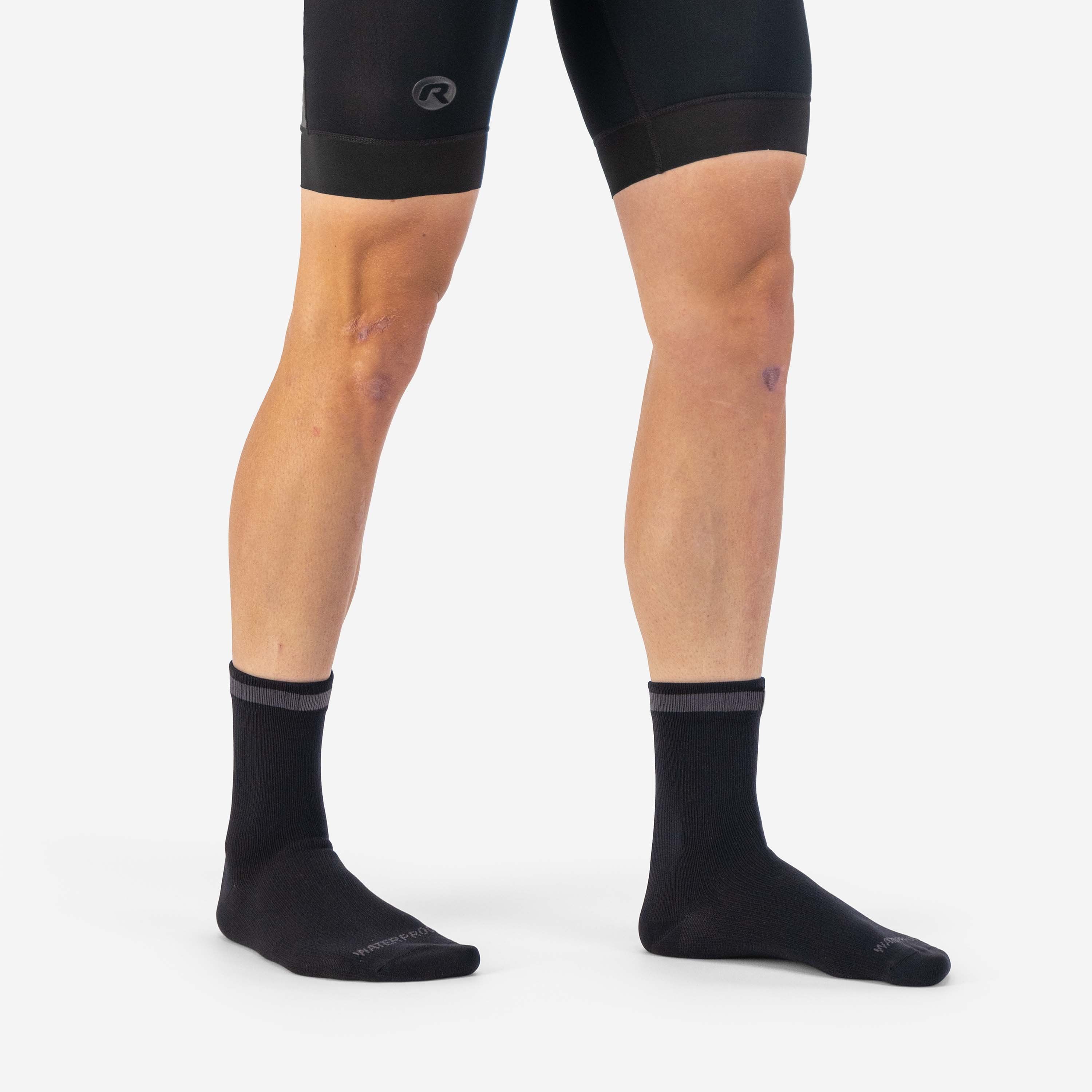 Rogelli Bamboe Waterproof Schwarz Unisex Fahrradsocken