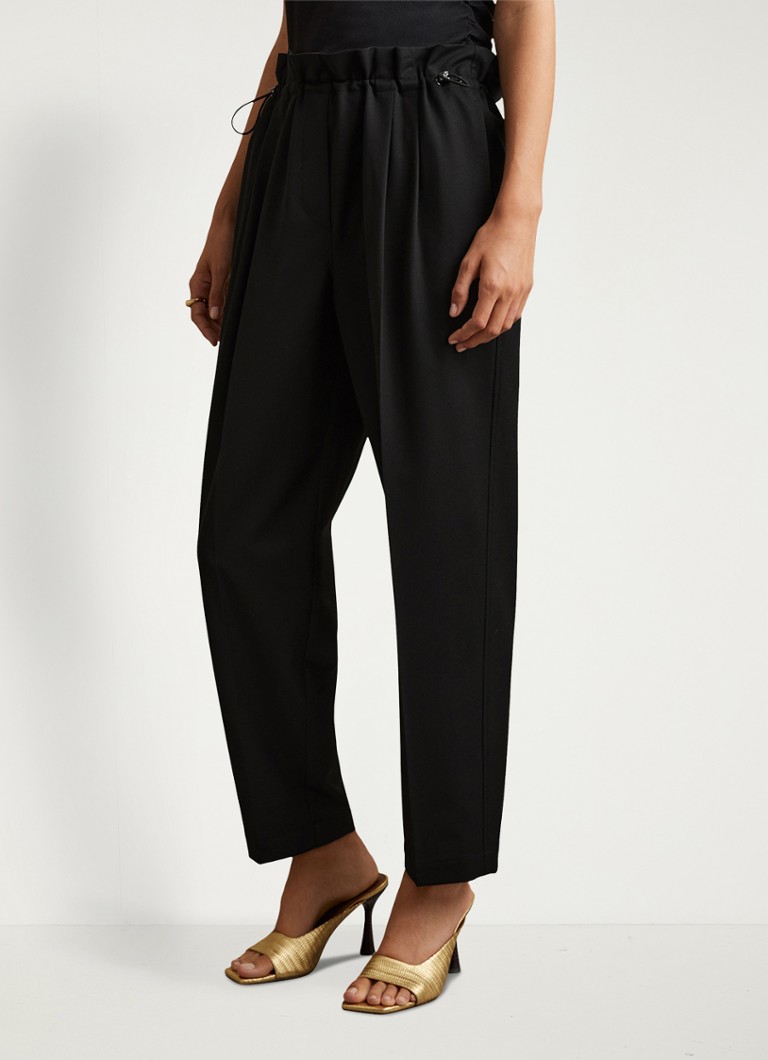 Reiss Essie mid waist tapered fit trousers with drawstring