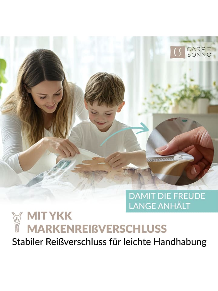 Carpe Sonno Kinderbettwäsche 135x200 Jungen Mädchen Tiere in Rosa günstig kaufen 135 x 200   80 x 80 cm