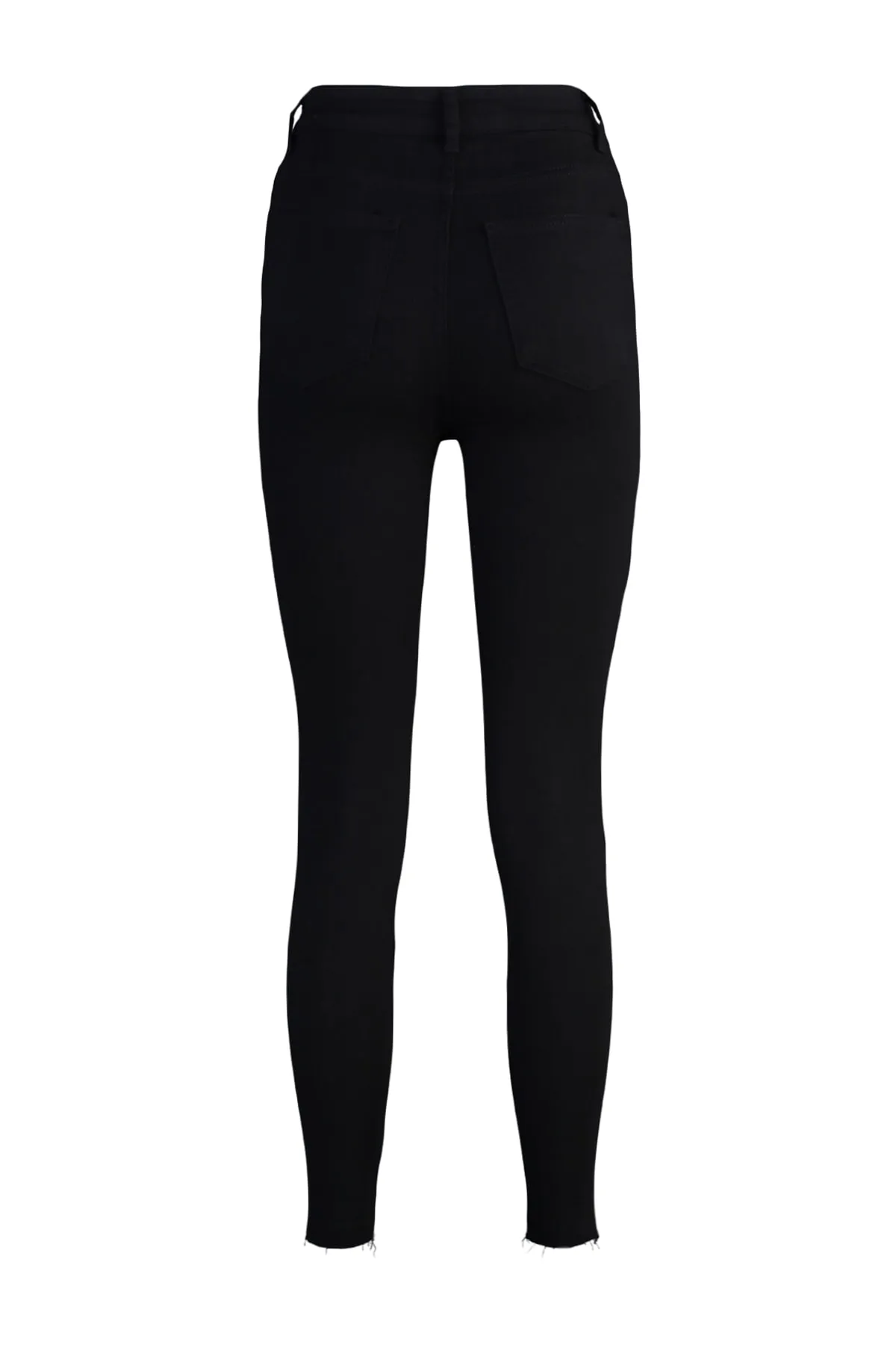 Trendyol Collection  Schwarze Skinny Jeans mit Reißverschluss und hoher Taille TWOAW23JE00498