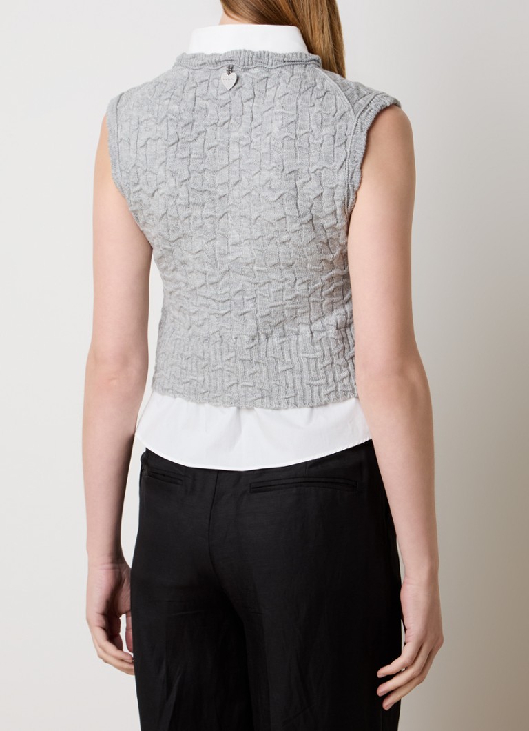 Acne Studios Chunky knit top with collar