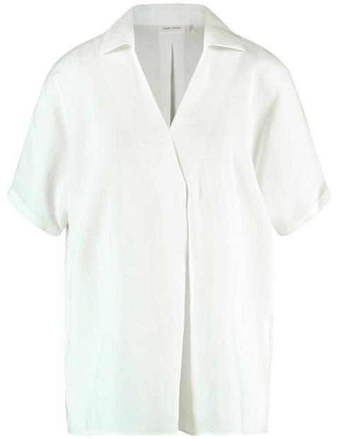 Fließendes Blusenshirt mit Quetschfalte