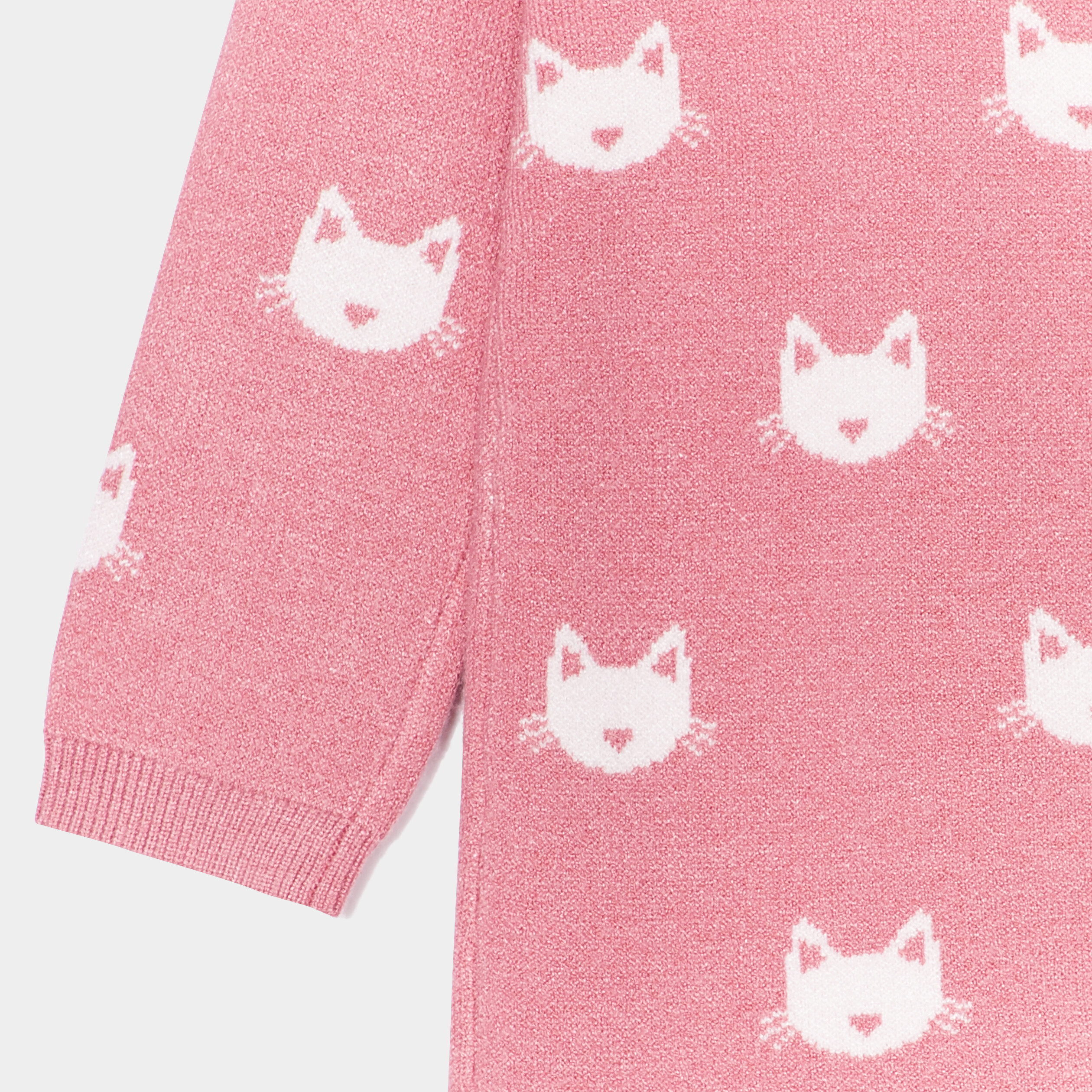 Robe pull épaule boutonnée Kimbaloo vieux rose bébé fille | La Halle