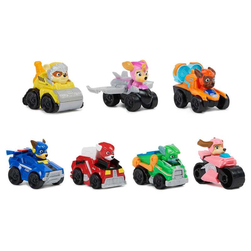 Pack de 7 racers Pup squad Pat Patrouille