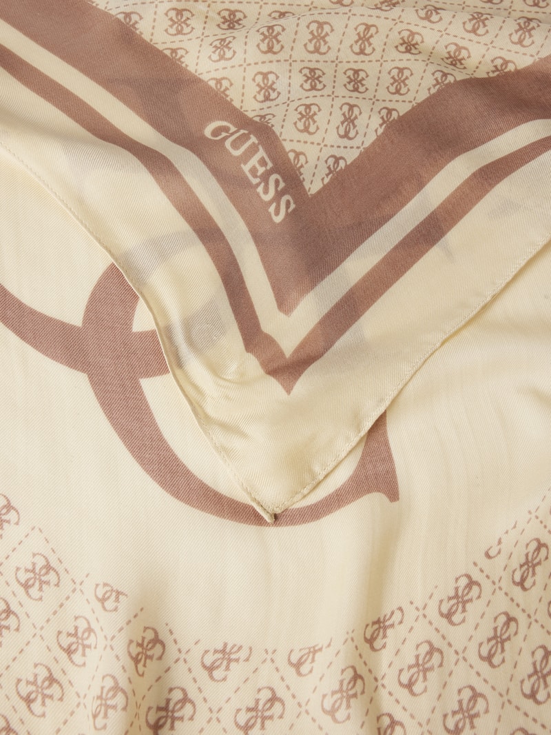 Schal mit Logo-Muster in beige