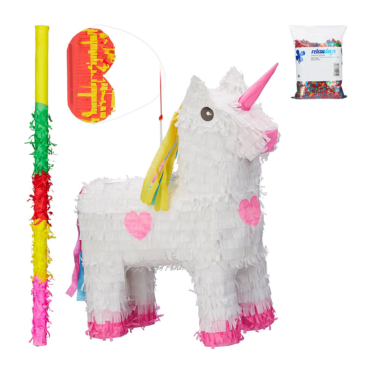 4-tlg. Pinata Set 
