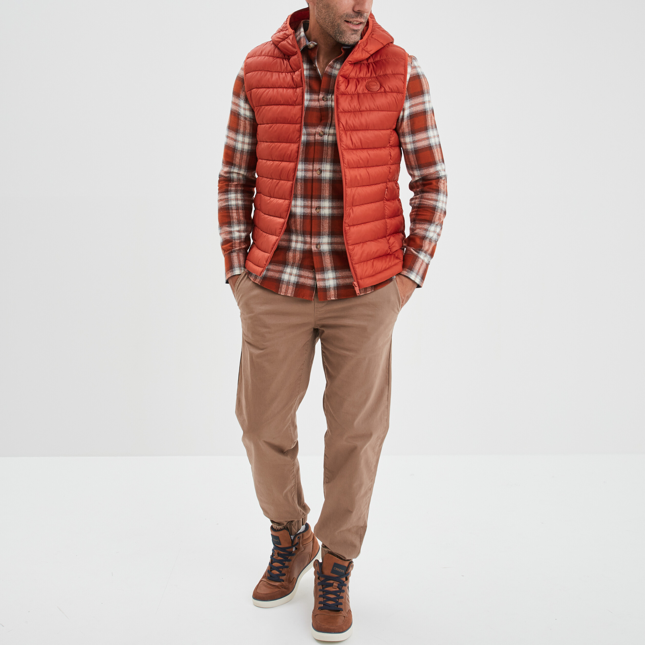 Pantalon jogpant marron homme | La Halle