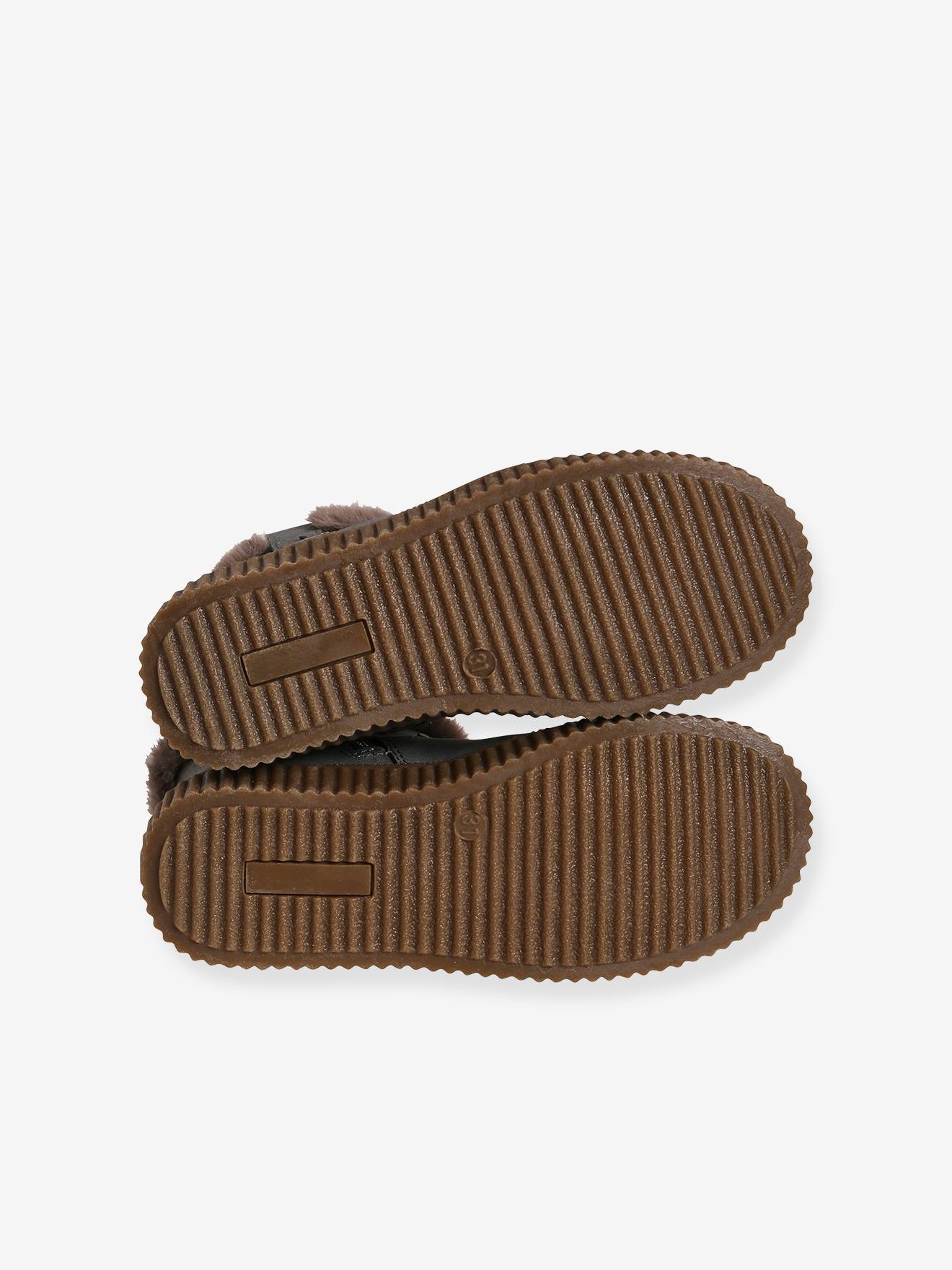 Boots fantaisie fourrés fille gris clair