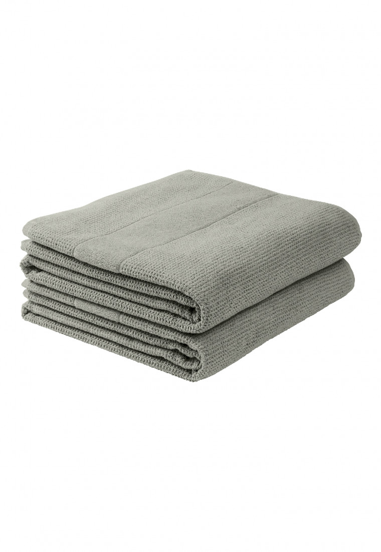 Duschtuch 2er-Pack 70x100 cm hellgrau - SCHIESSER Home