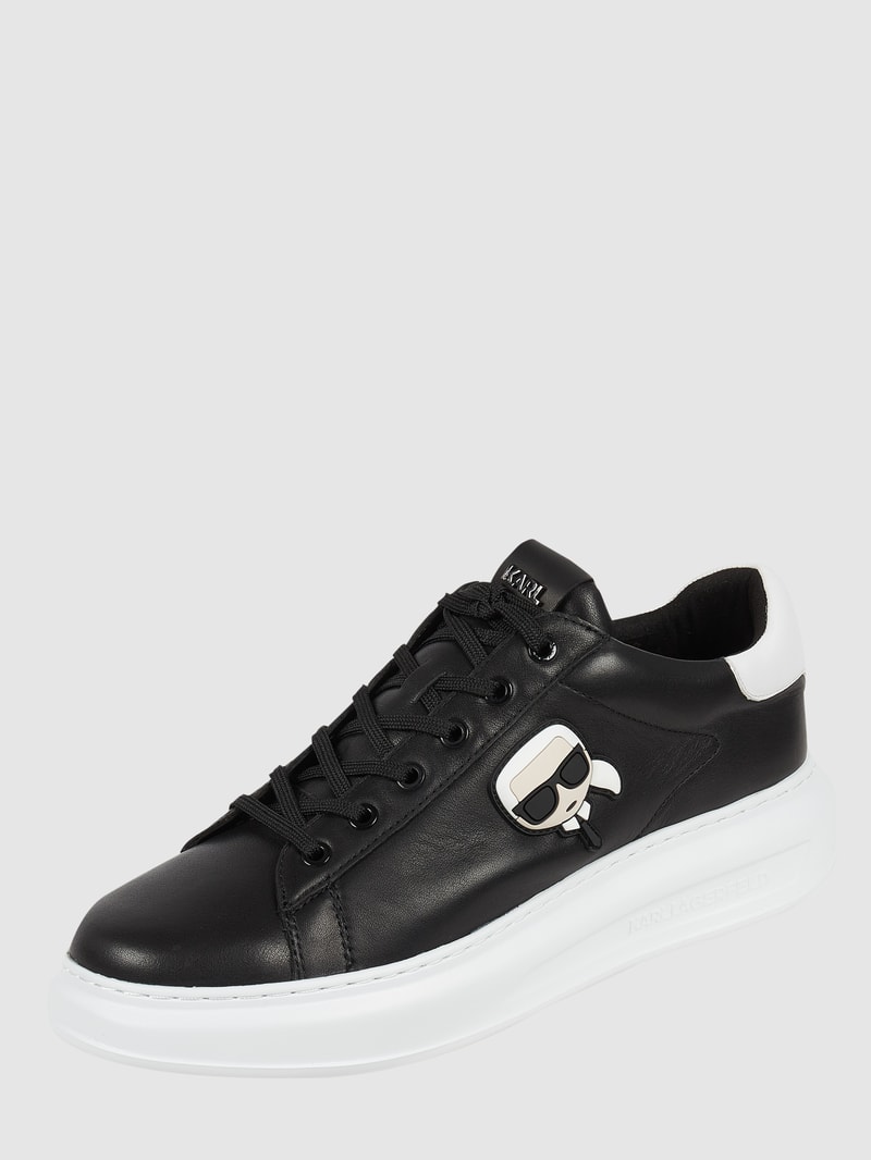 Sneaker aus Leder in schwarz