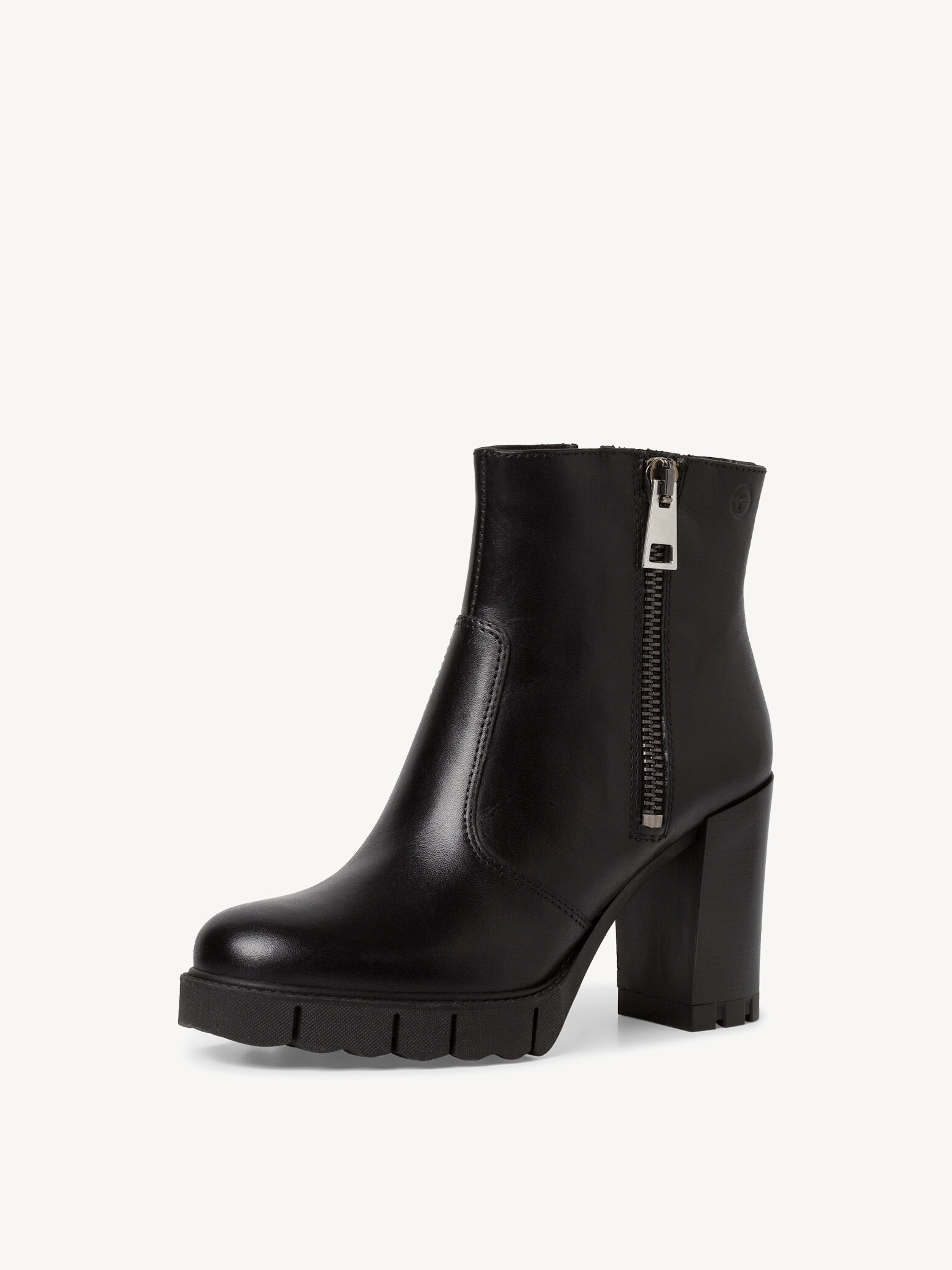 Bottine en cuir - noir